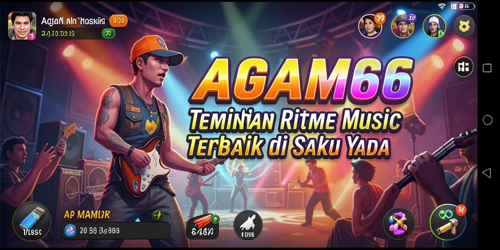 Tampilan gameplay AGAM66 dengan fitur musik interaktif dan menarik.