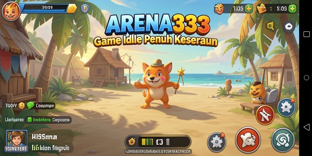 Tampilan gameplay Idle yang menarik dan interaktif di ARENA333.