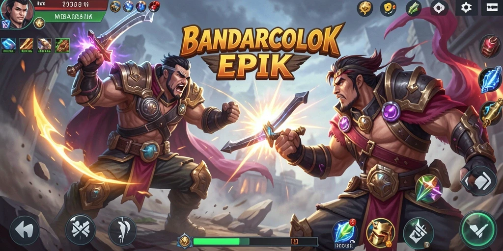 Screenshot gameplay BANDARCOLOK yang menampilkan aksi seru dan strategi pertarungan.