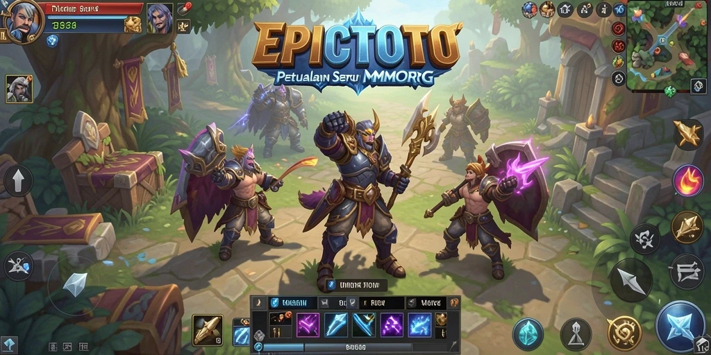 Gameplay EPICTOTO dengan aksi pertempuran yang intens.