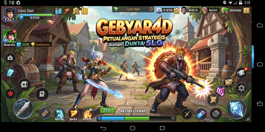 Gameplay SLG GEBYAR4D yang seru dan penuh strategi.