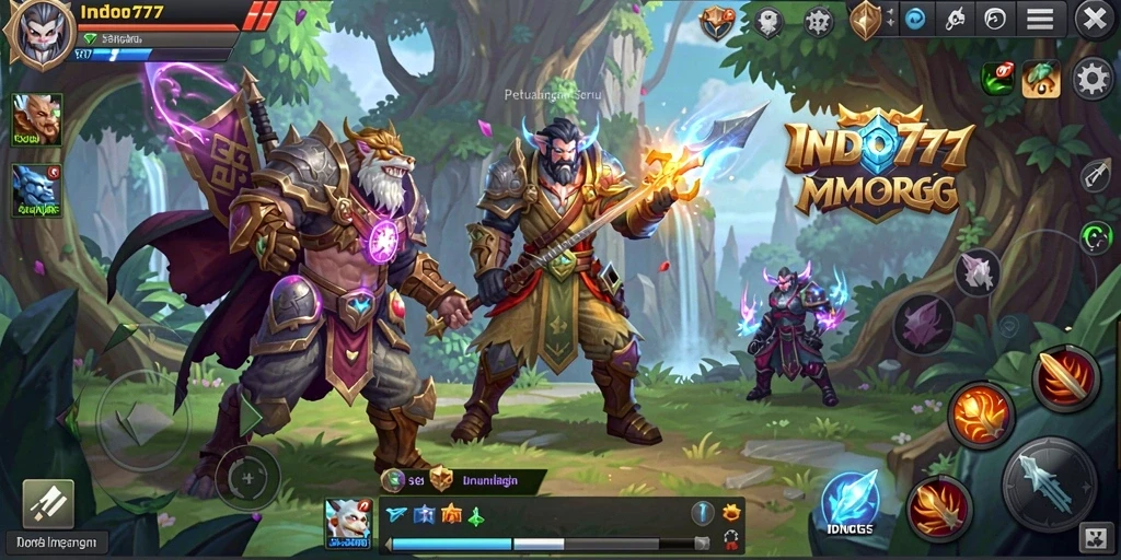 Tampilan gameplay menakjubkan dari INDO777 dalam dunia MMORPG.