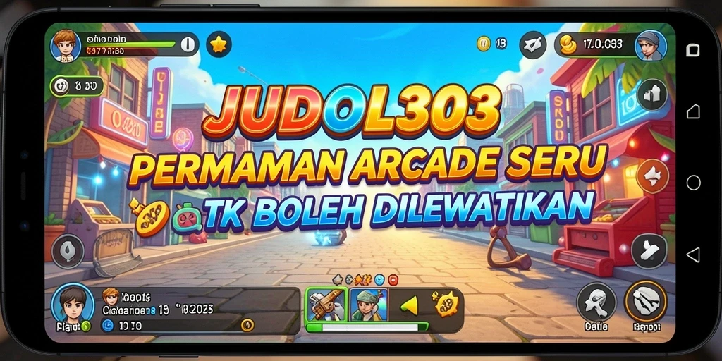 Screenshot utama dari JUDOL303 menampilkan aksi seru gameplay Arcade.