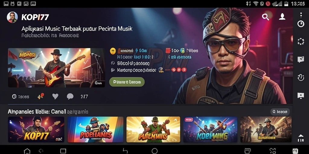 Screenshot KOPI77 menampilkan antarmuka pengguna yang menarik dan mudah digunakan.