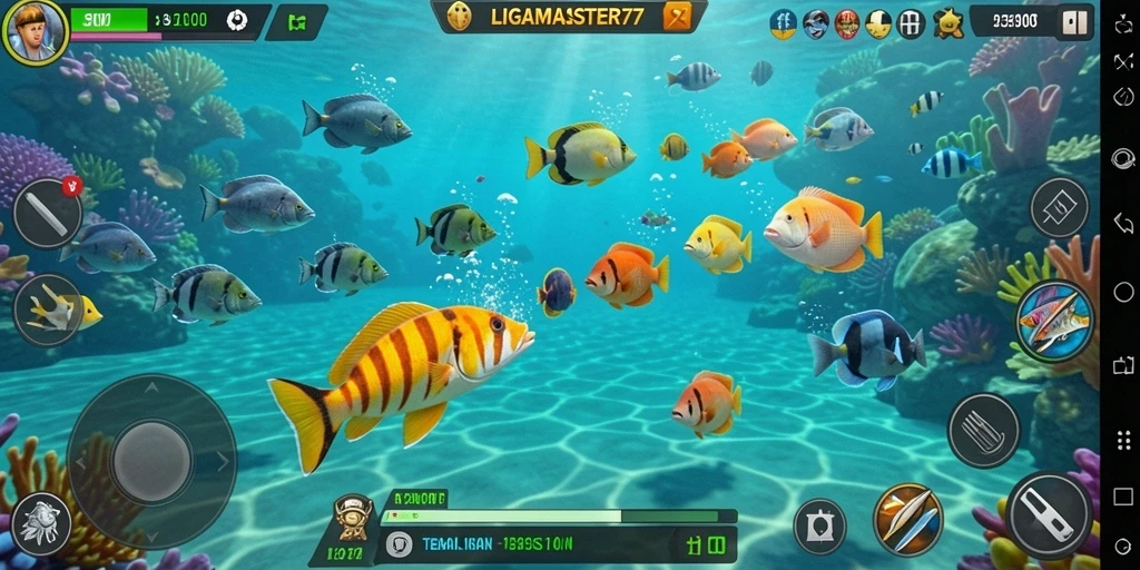 Tampilan menakjubkan dari gameplay Tembak Ikan LIGAMASTER77.