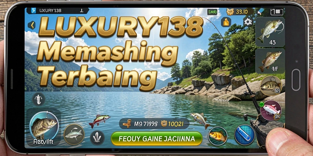 Screenshot gameplay LUXURY138 yang menunjukkan aksi menangkap ikan.