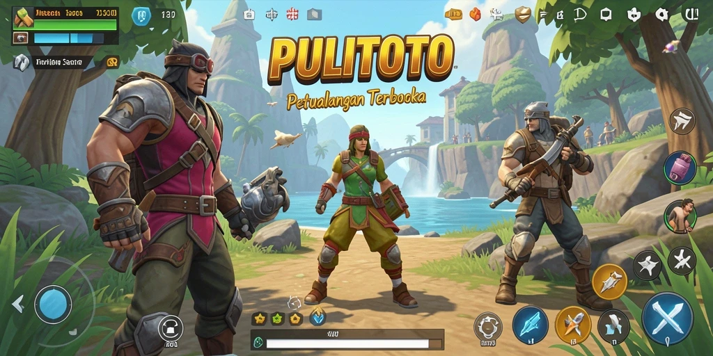 Screenshot gameplay PULITOTO menampilkan momen petualangan seru di dunia terbuka.