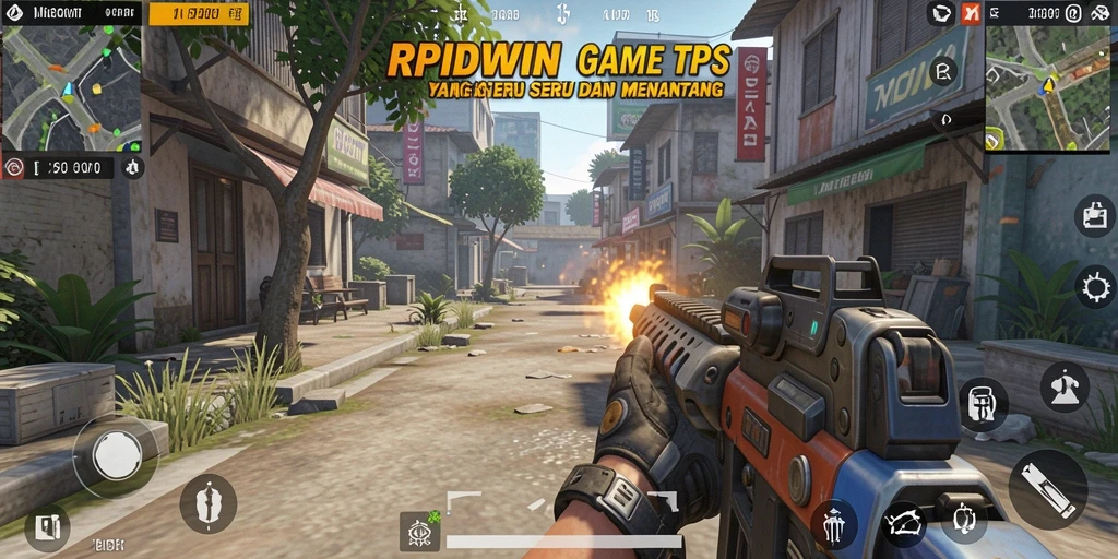 Tampilan gameplay seru RPIDWIN dalam aksi TPS.