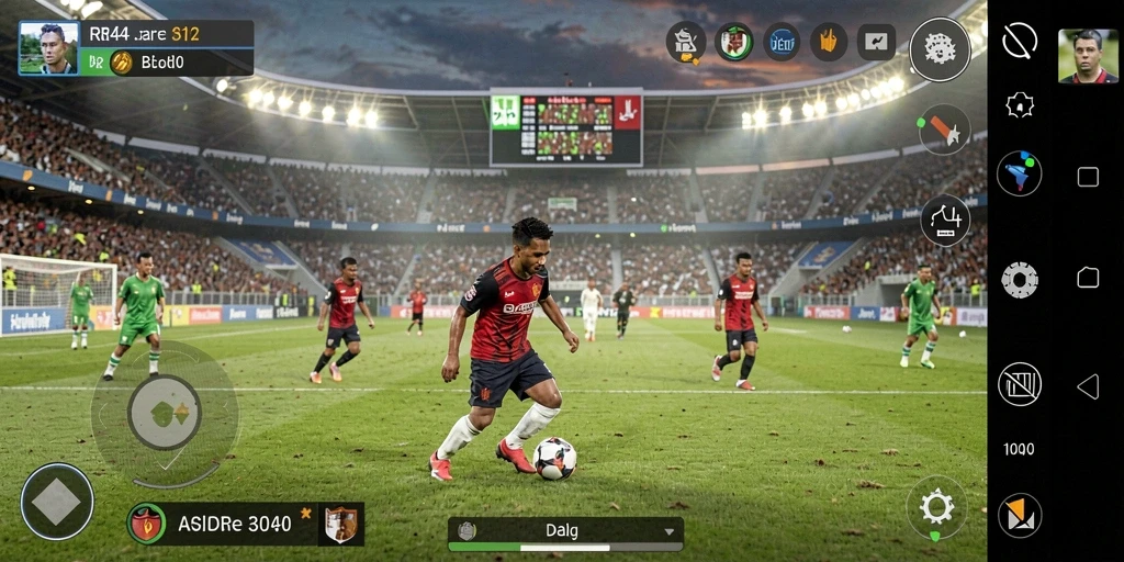 Tampilan menarik saat bermain game sepak bola RR44.