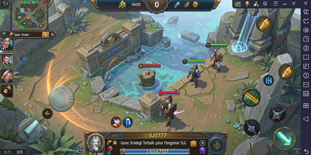 Screenshot gameplay SJO777 menampilkan strategi seru dalam pertempuran.