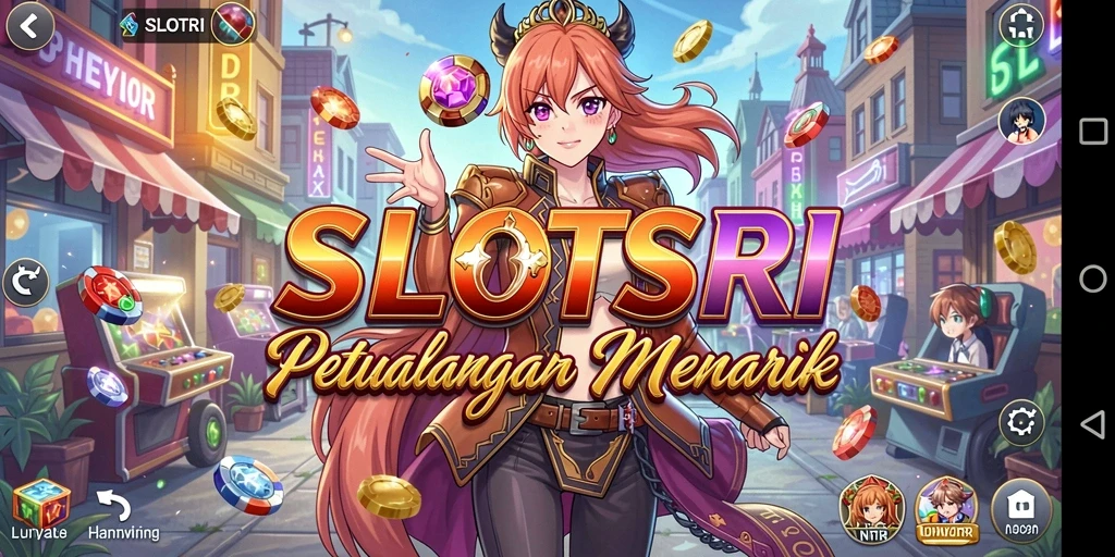 Tampilan gameplay SLOTSRI yang memukau dan penuh warna anime.
