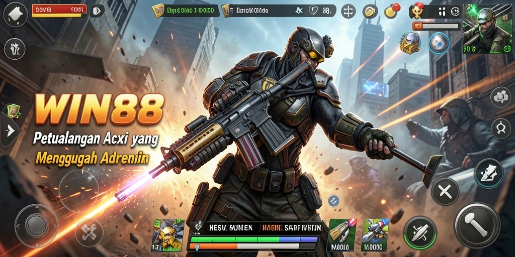 Screenshot gameplay WIN88 memperlihatkan aksi pertarungan yang mendebarkan.